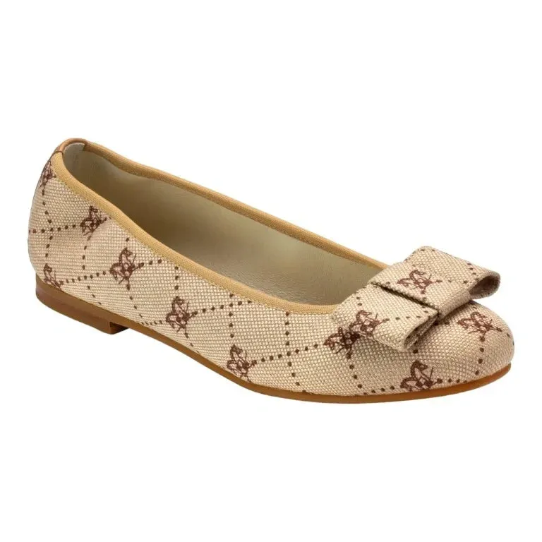 1412 - Tan Micro Flats for Girl/Teen/Women by London Kids