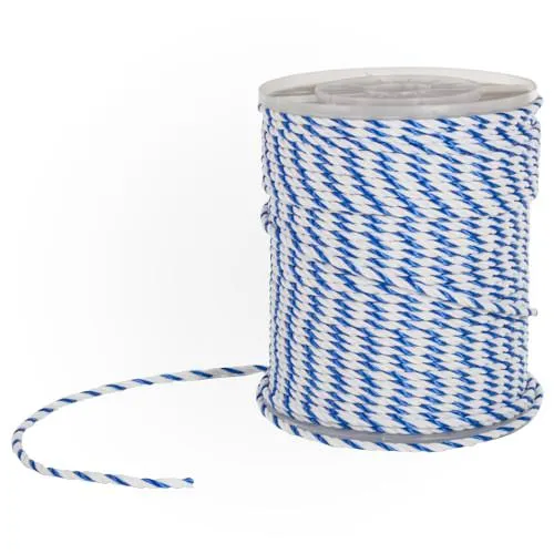 1/4" Blue and White Pool Rope - Per Foot