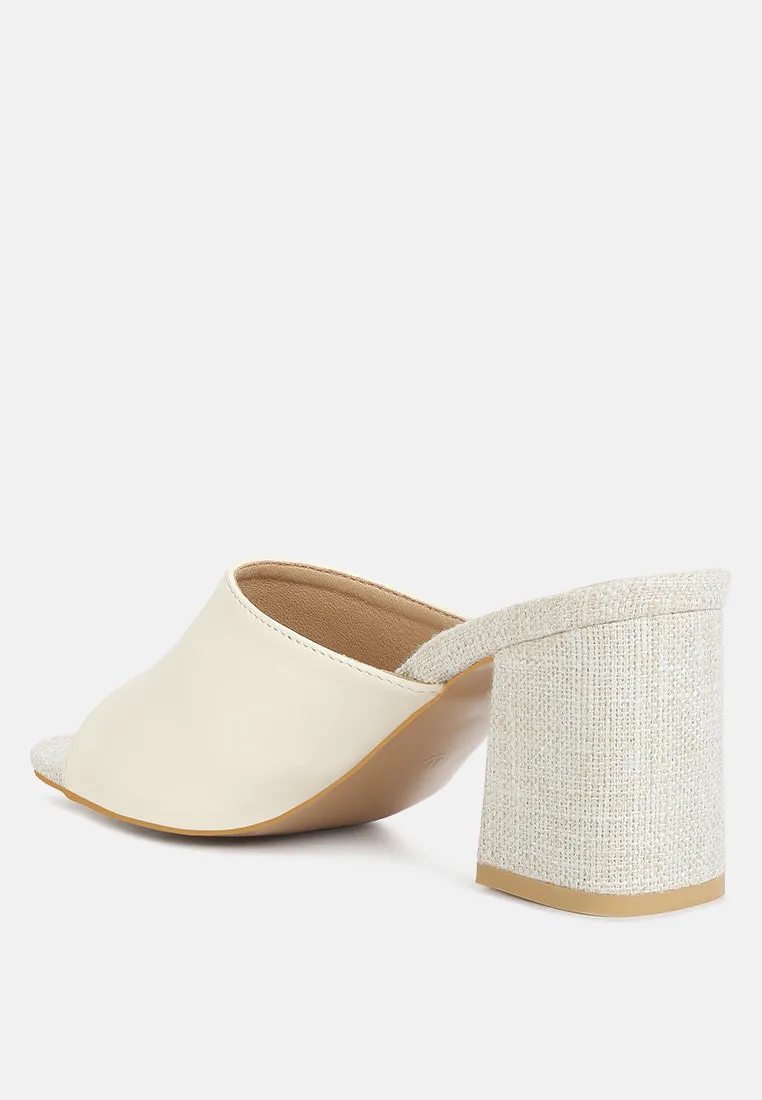 Addie Block Heel Slip On Sandals