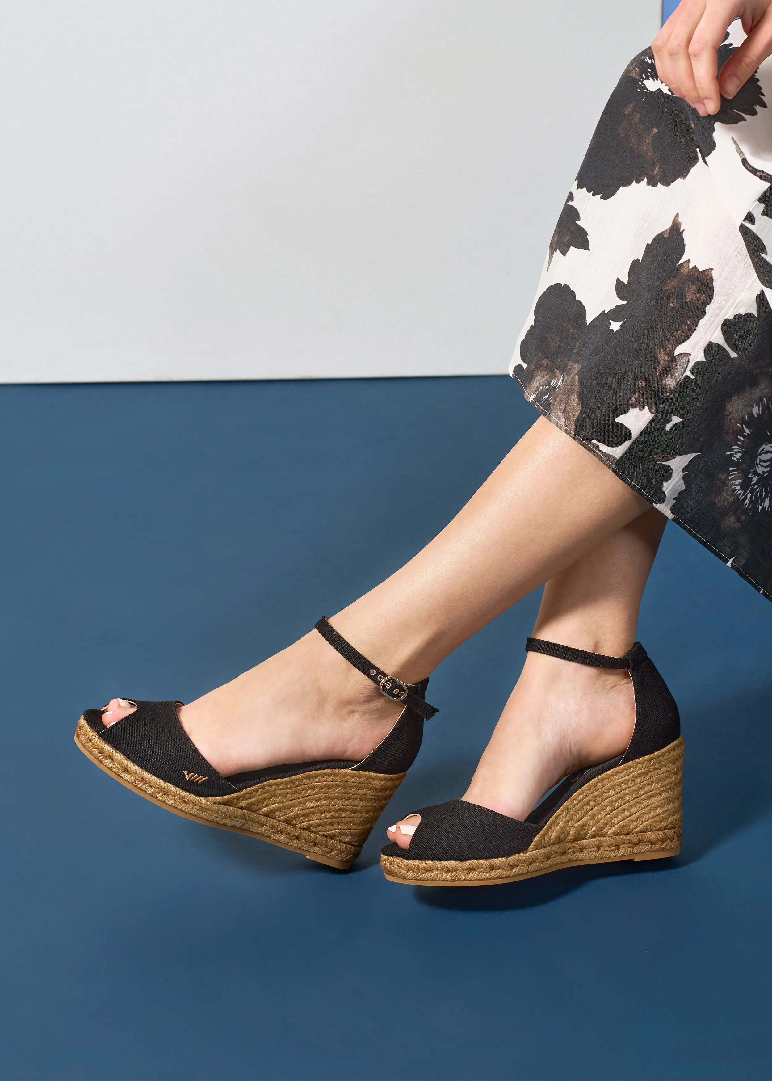 Aiguafreda Canvas Espadrille Sandal Wedges