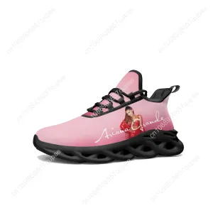 Ariana Grande Sneakers – Lace-Up Mesh Running Shoes for Men, Women, and Teens – Lightweight & Breathable Sport Footwear