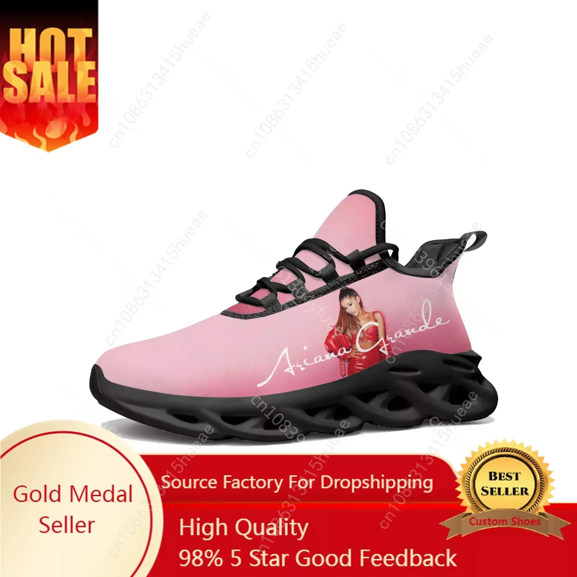 Ariana Grande Sneakers – Lace-Up Mesh Running Shoes for Men, Women, and Teens – Lightweight & Breathable Sport Footwear