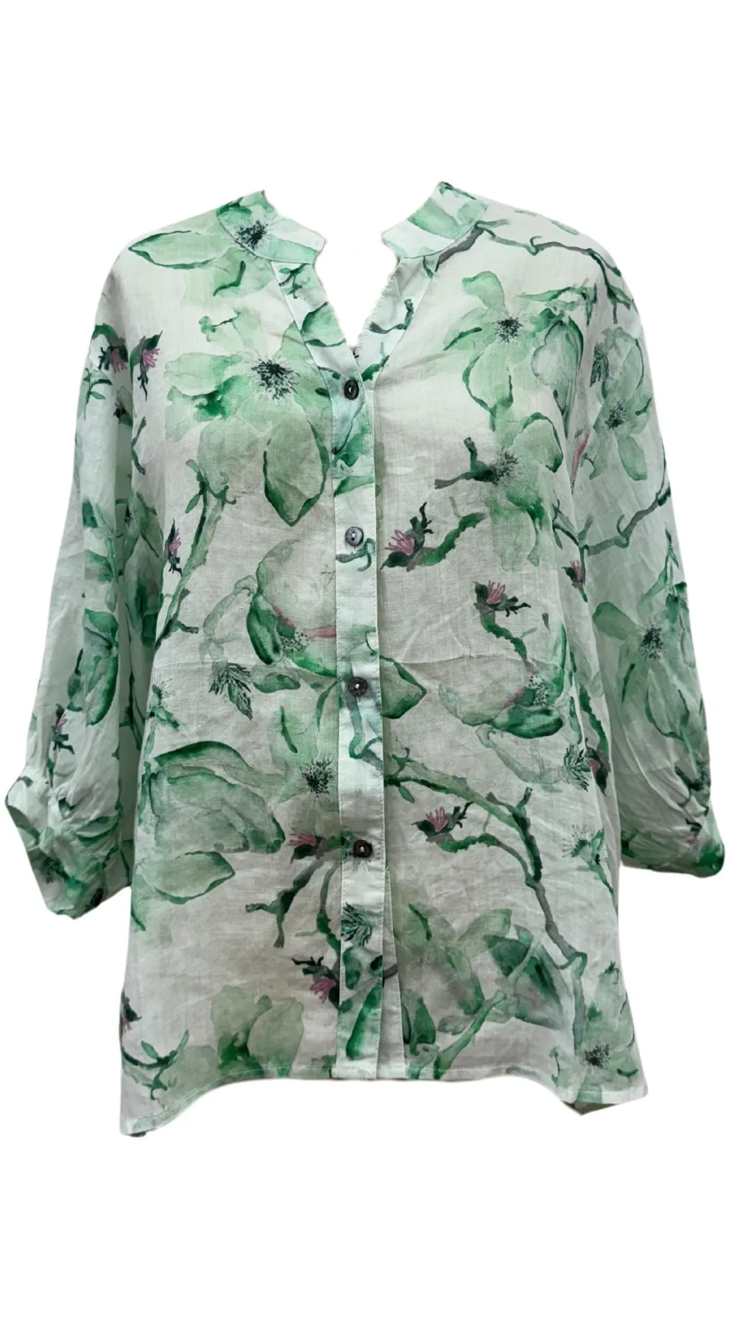 Bays Linen Shirt Leaf