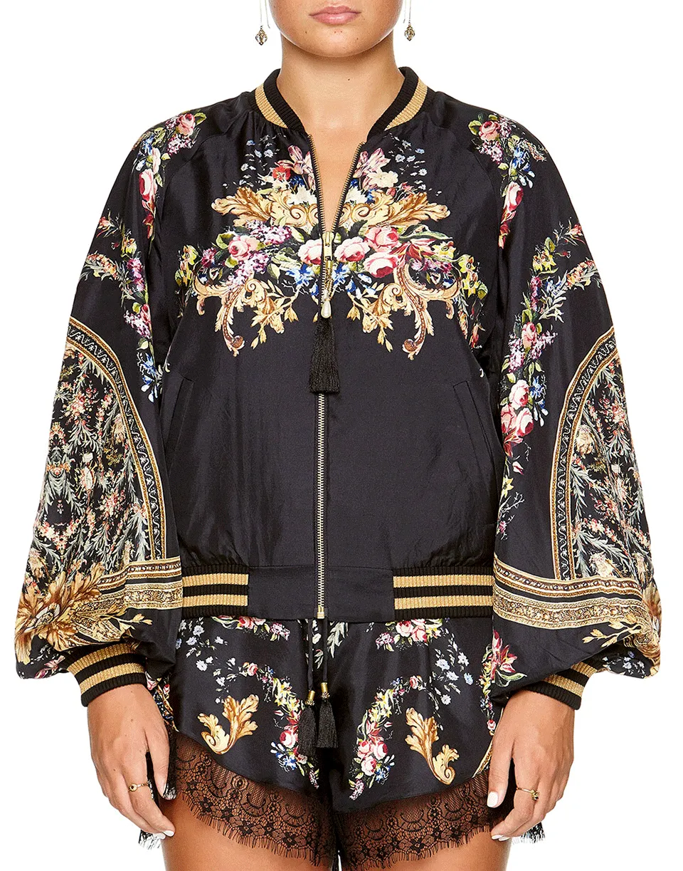 Blouson Sleeve Bomber Jacket