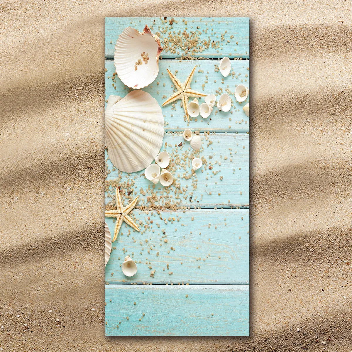 Blue Seashells Extra Large Beach Towel