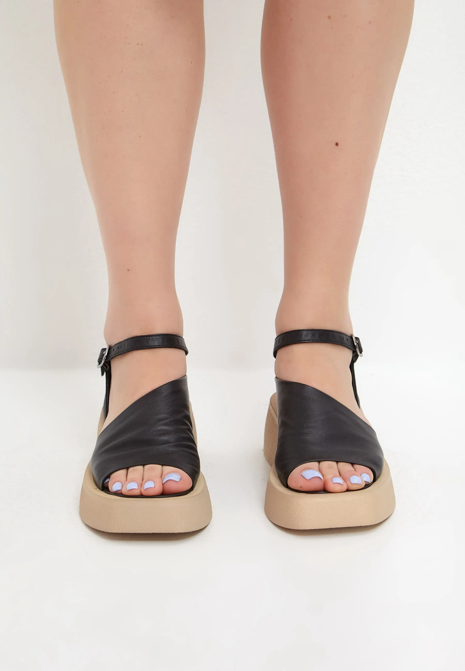 Casual Platform Sandals - Black