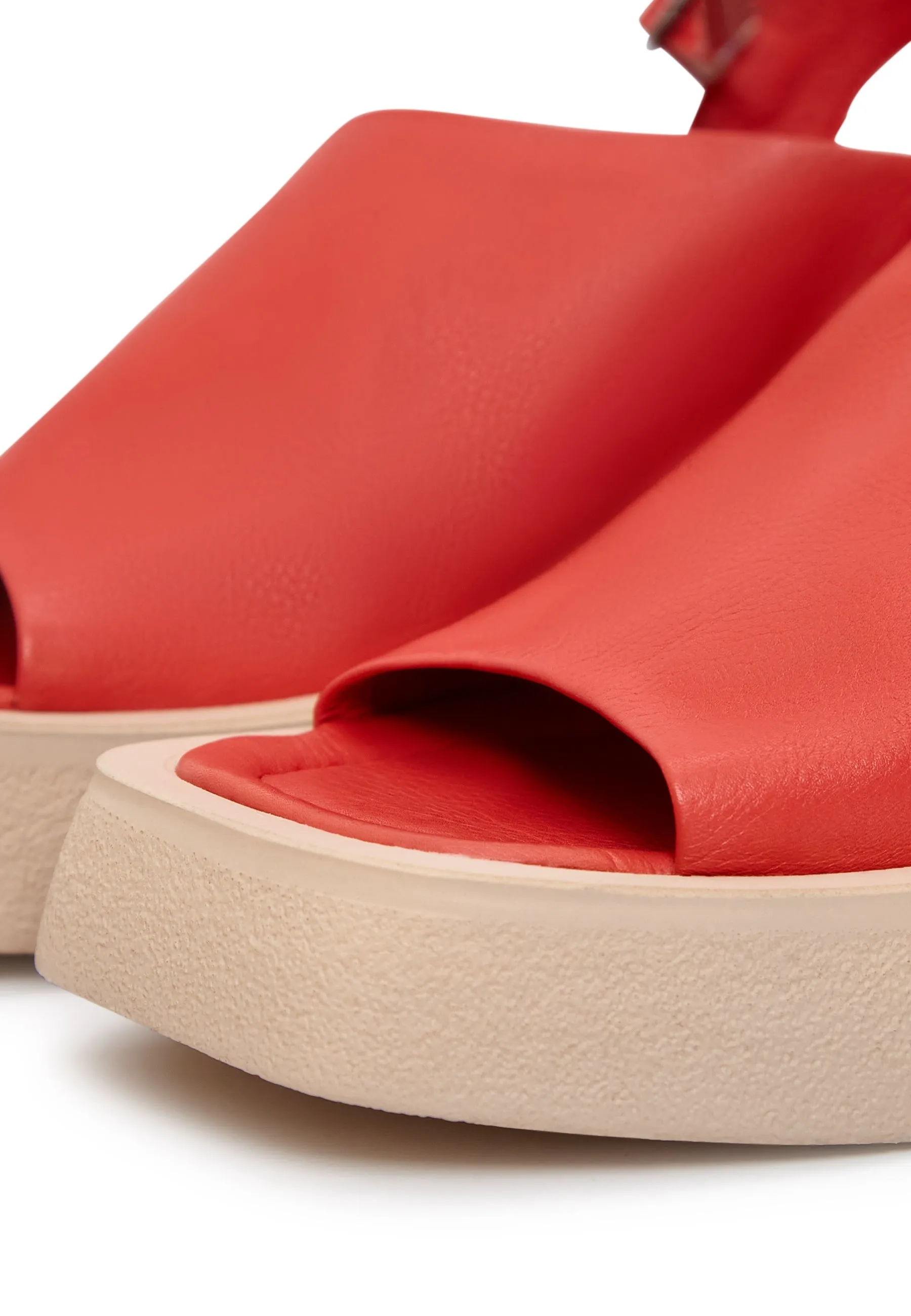 Casual Platform Sandals - Red