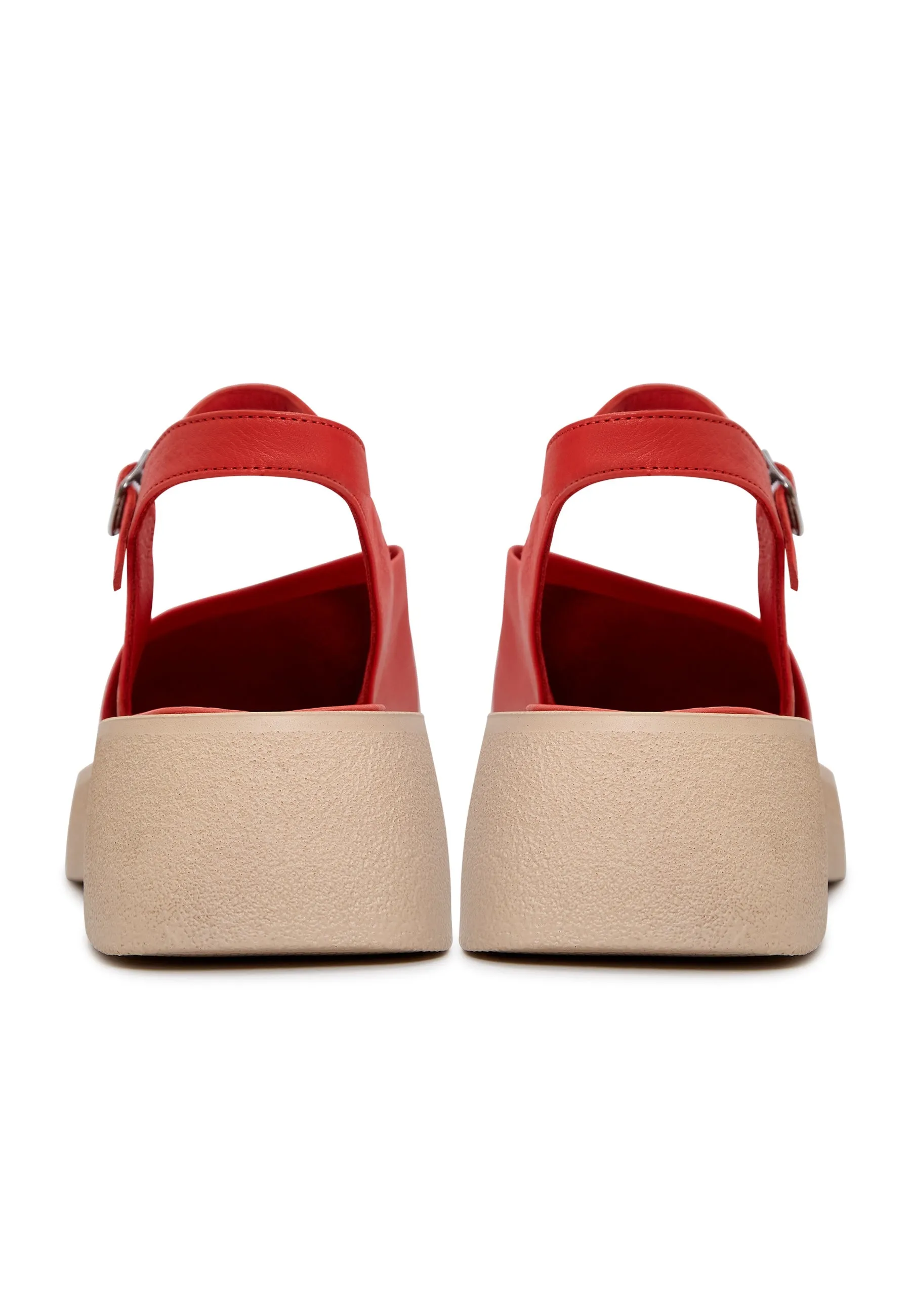 Casual Platform Sandals - Red