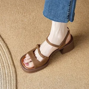 Chic Open Toe Block Heel Sandals for Women