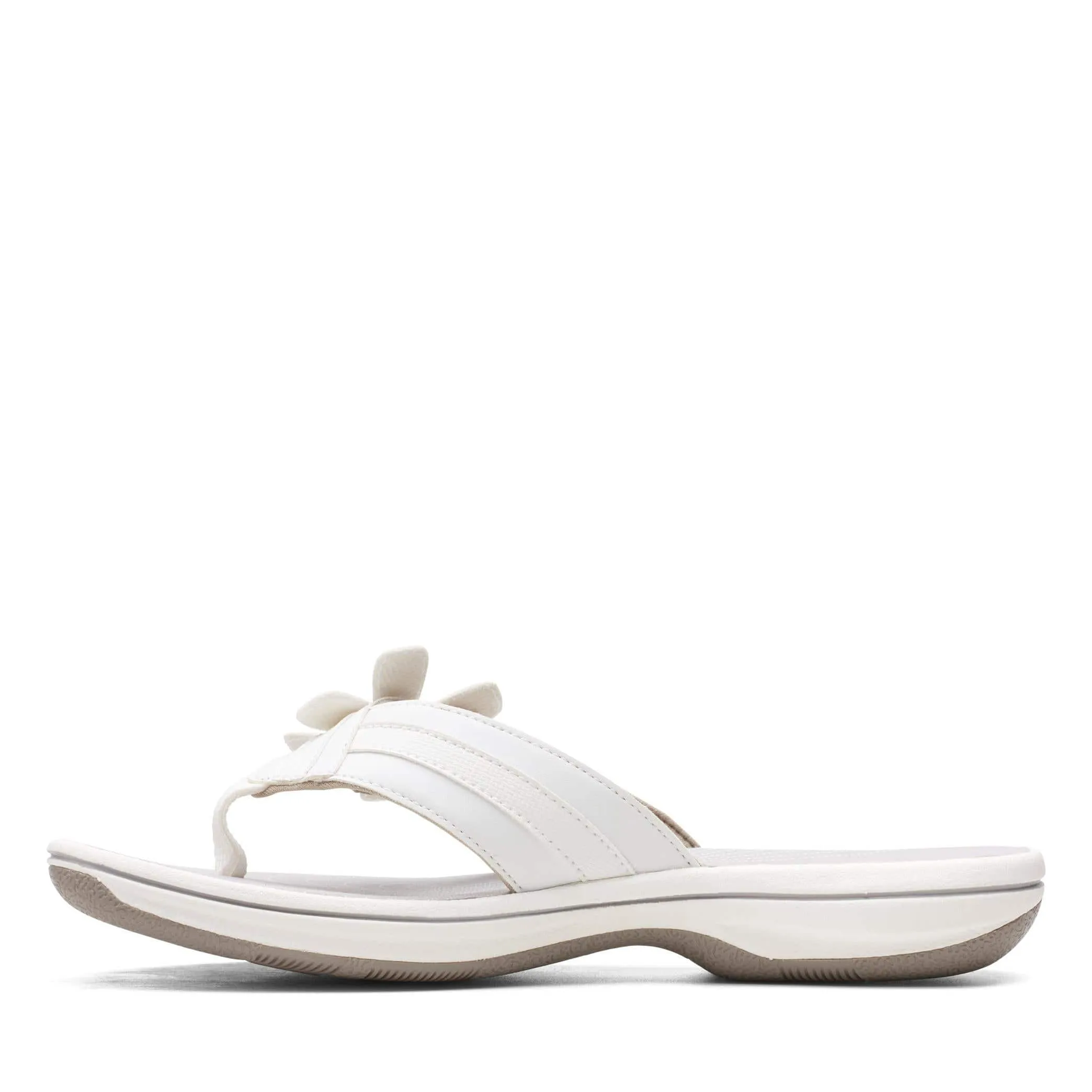 Clarks Women's Brinkley Flora Flips- White