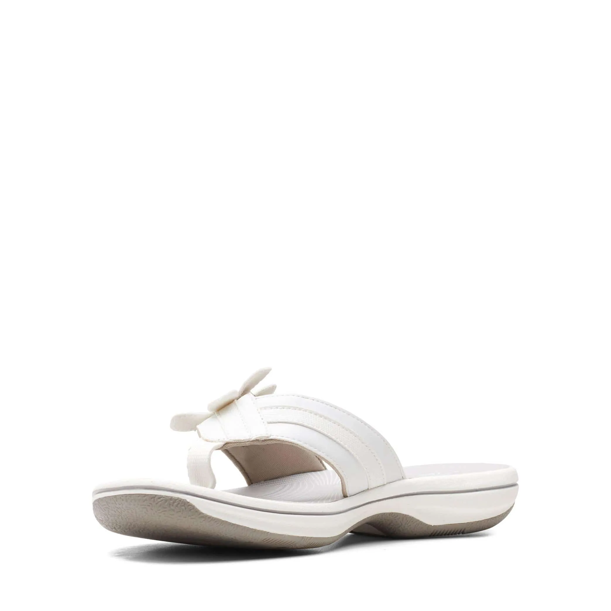 Clarks Women's Brinkley Flora Flips- White