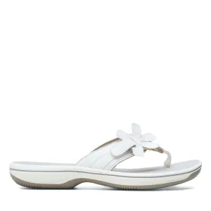 Clarks Women's Brinkley Flora Flips- White