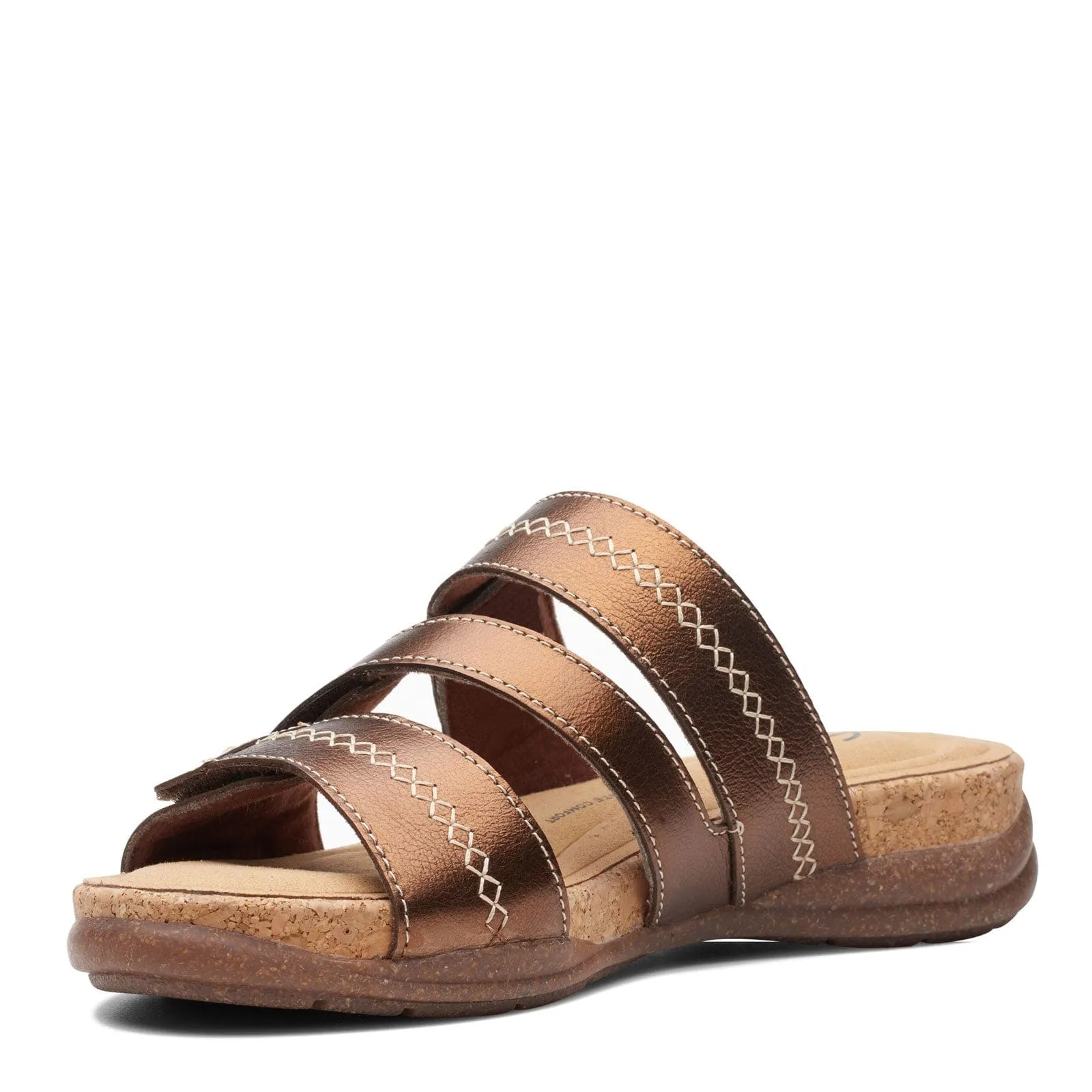 Clarks Women's Roseville Bay Sandals- Metallic Leather