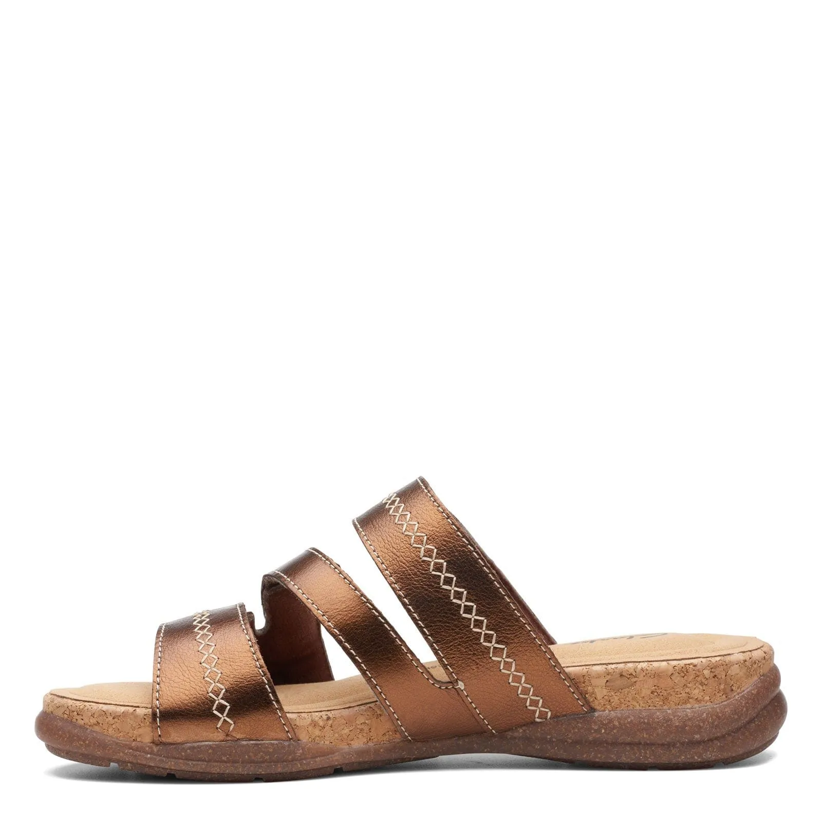 Clarks Women's Roseville Bay Sandals- Metallic Leather