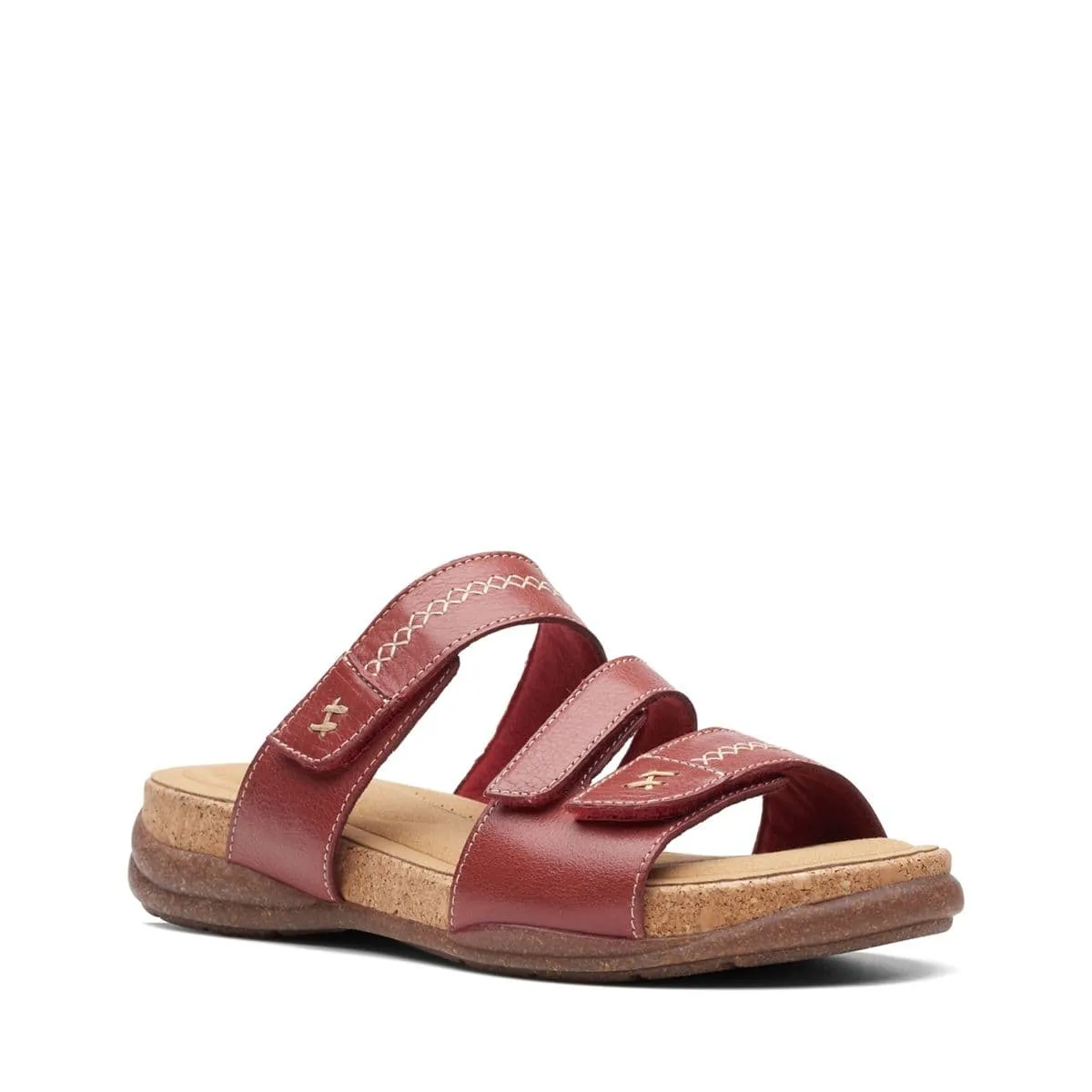 Clarks Women's Roseville Bay Sandals- Red Leather