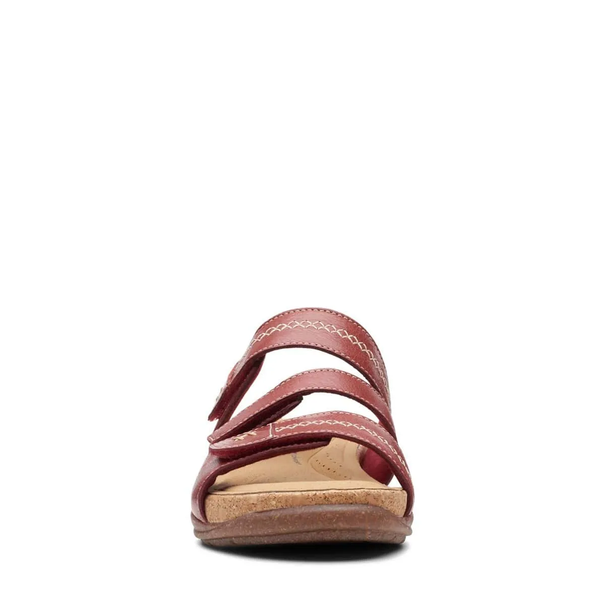 Clarks Women's Roseville Bay Sandals- Red Leather