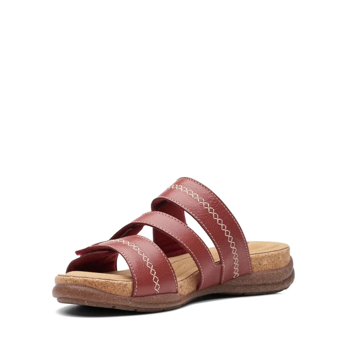 Clarks Women's Roseville Bay Sandals- Red Leather