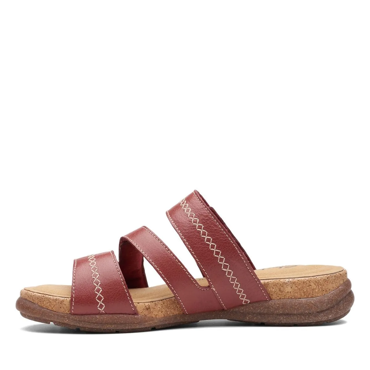 Clarks Women's Roseville Bay Sandals- Red Leather