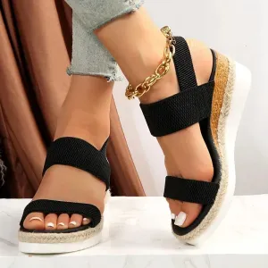 Comfortable Knitted Wedge Sandals for Women