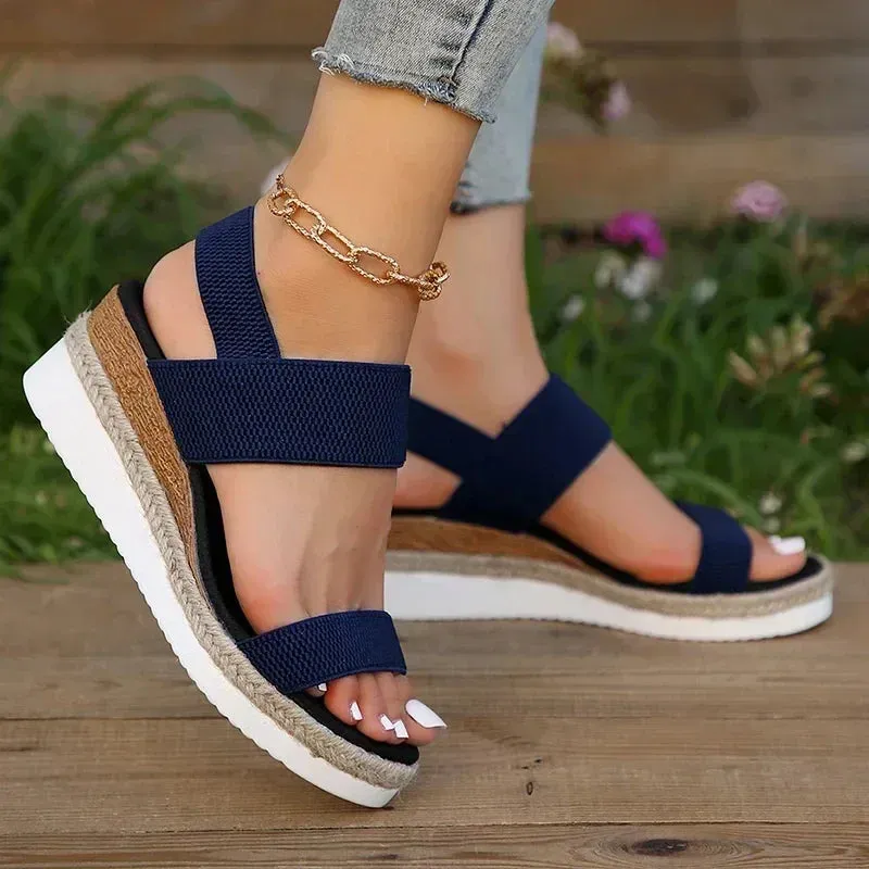 Comfortable Knitted Wedge Sandals for Women