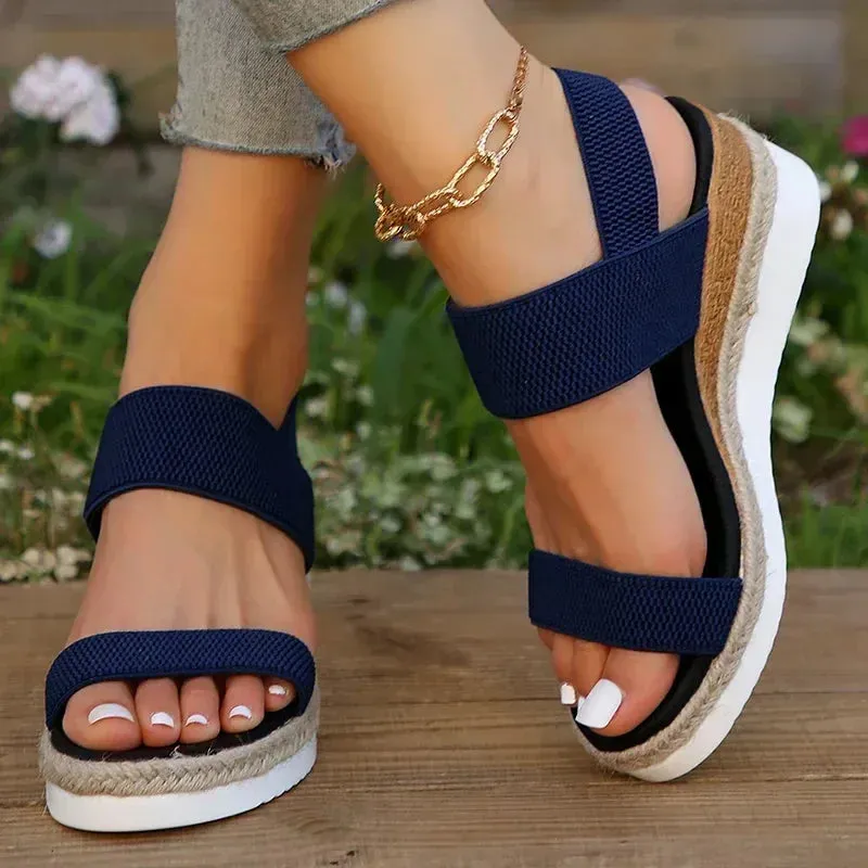 Comfortable Knitted Wedge Sandals for Women