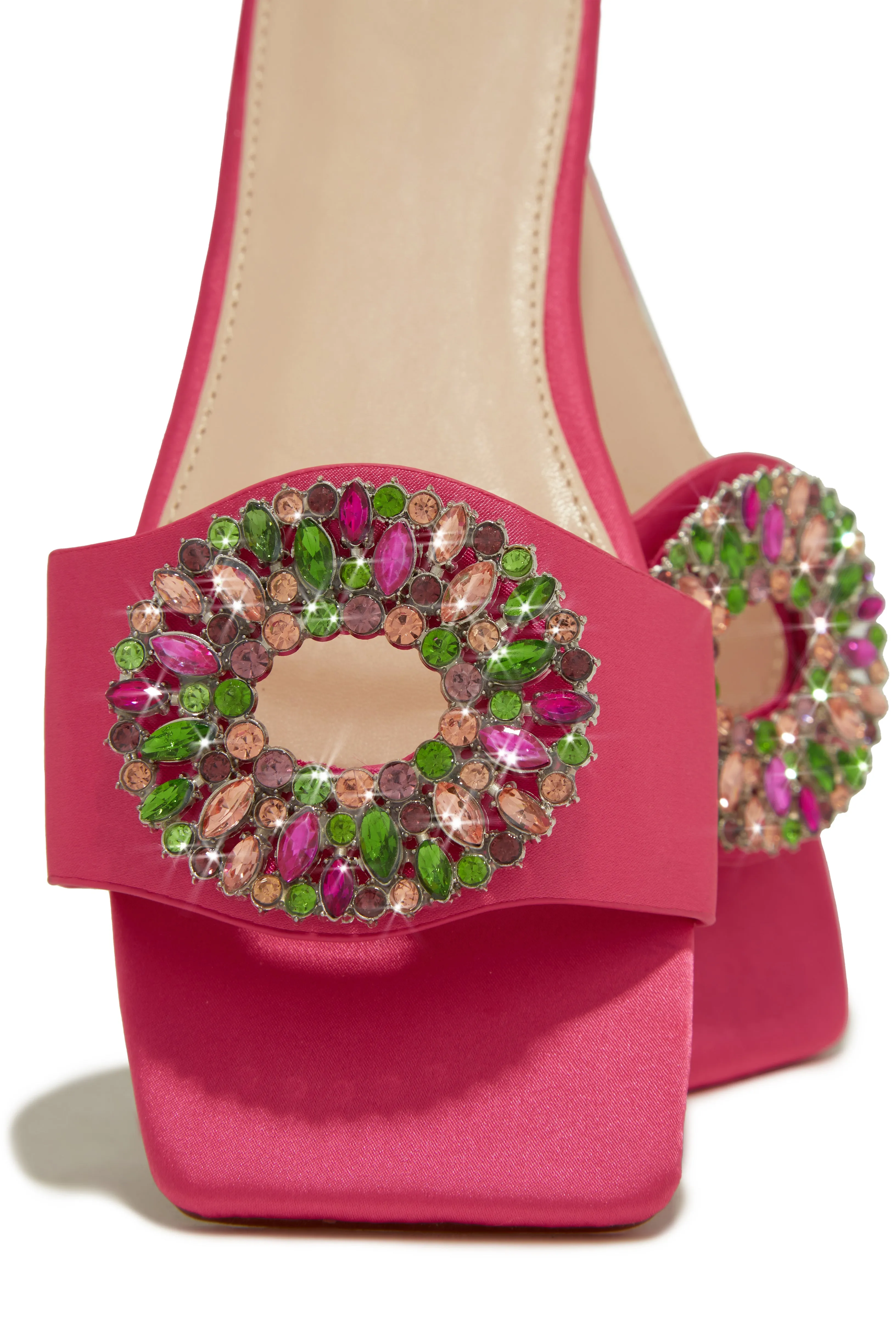 Dolce Summer Embellished Slip On Sandals - Pink