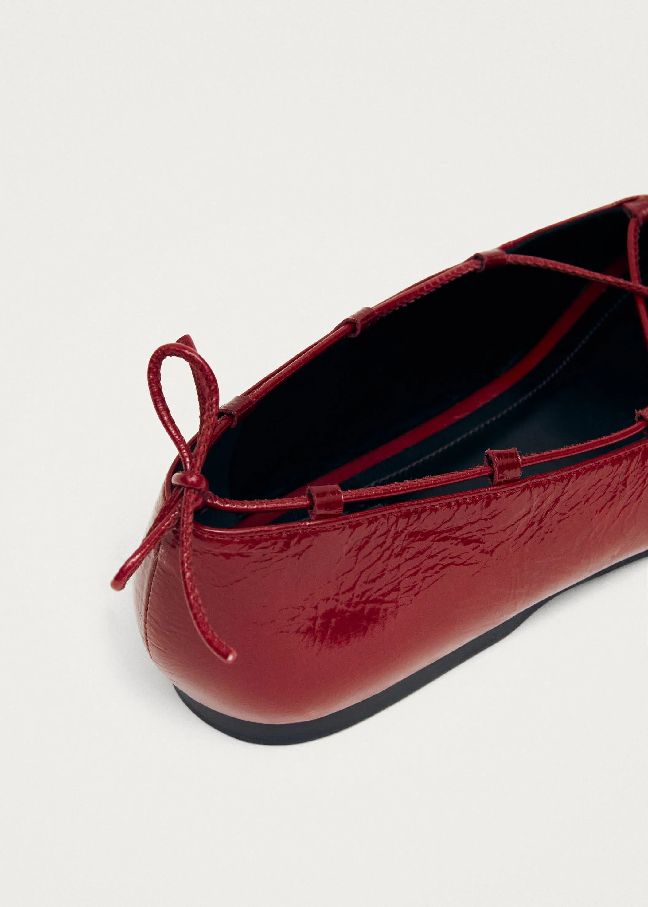 Hollis Onix Red Leather Ballet Flats