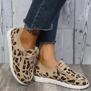 Leopard Print Slip-On Sneakers