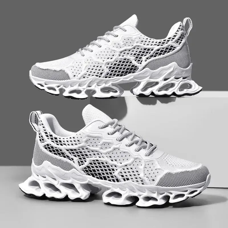 Lexsan Breathable & Stylish: Men's & Women's Geometric Sneakers