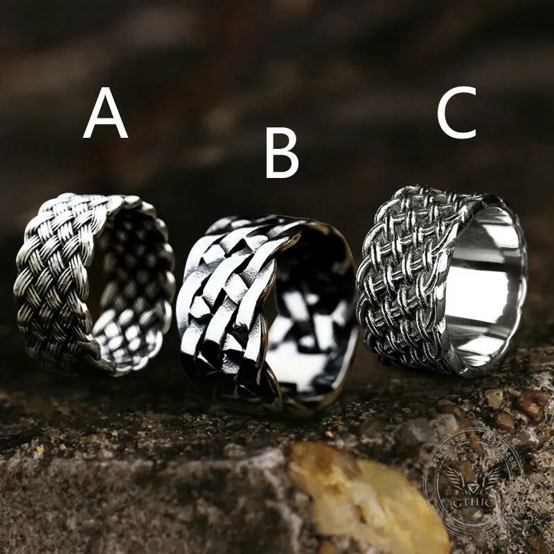 Minimalism Braided Stainless Steel Ring