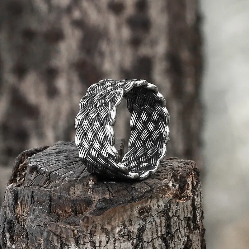 Minimalism Braided Stainless Steel Ring