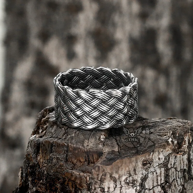 Minimalism Braided Stainless Steel Ring