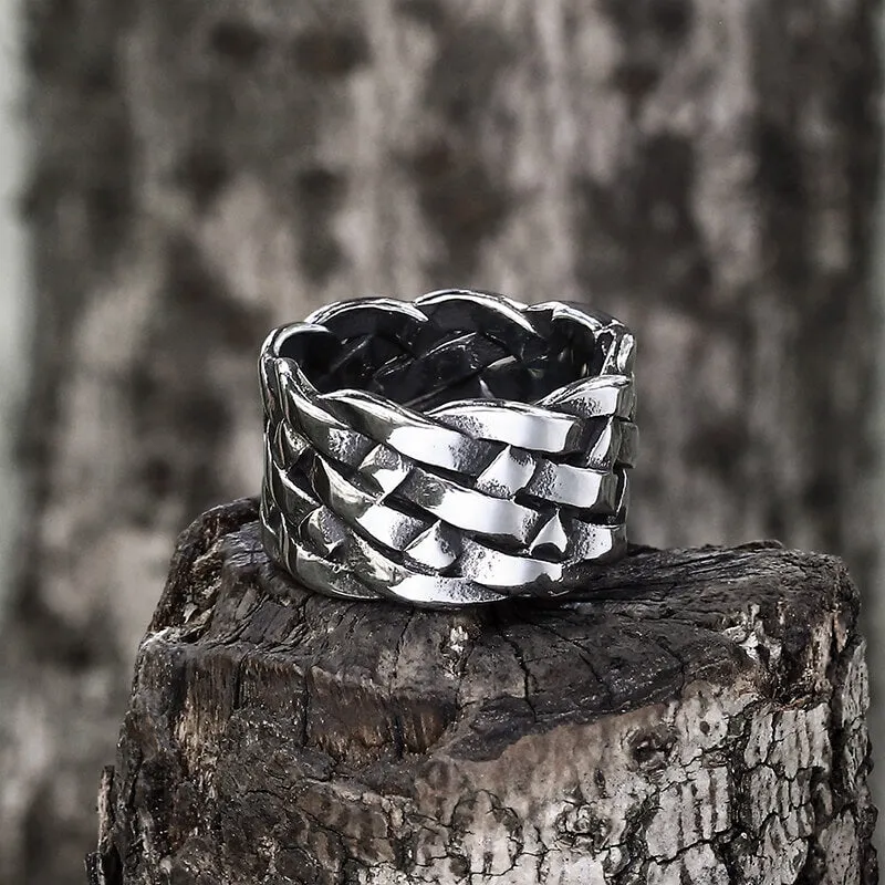 Minimalism Braided Stainless Steel Ring