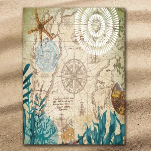 Nautical Chart Jumbo Beach Towel