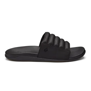 OluKai Men's Maha 'Olu Slides- Black