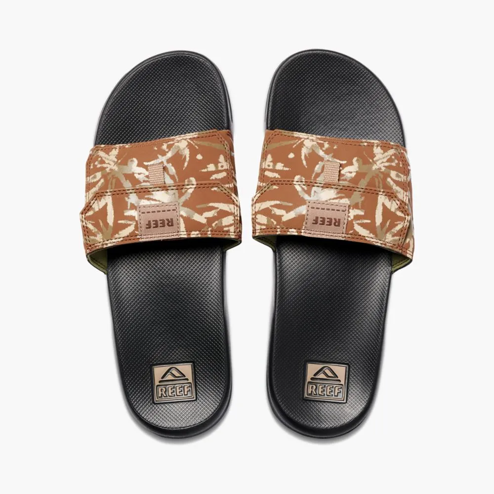 REEF MENS REEF STASH SLIDE CAMO PALMS