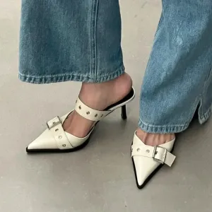 Replica Pumps Middle Low Heels Slip on Sandals