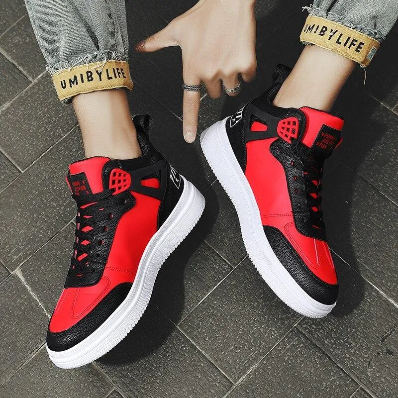 Retro Men's PU Leather Casual Sneakers