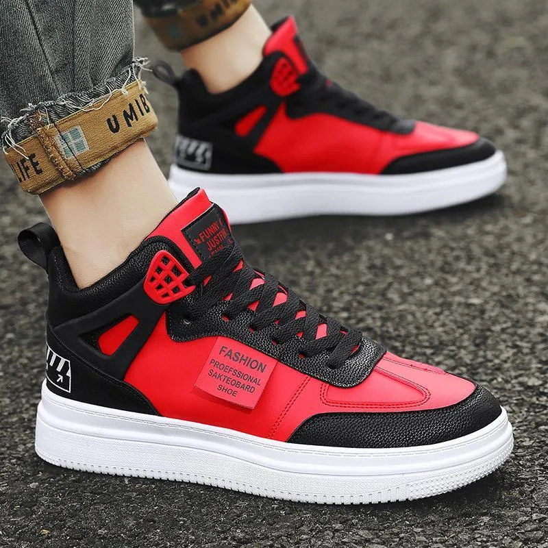 Retro Men's PU Leather Casual Sneakers