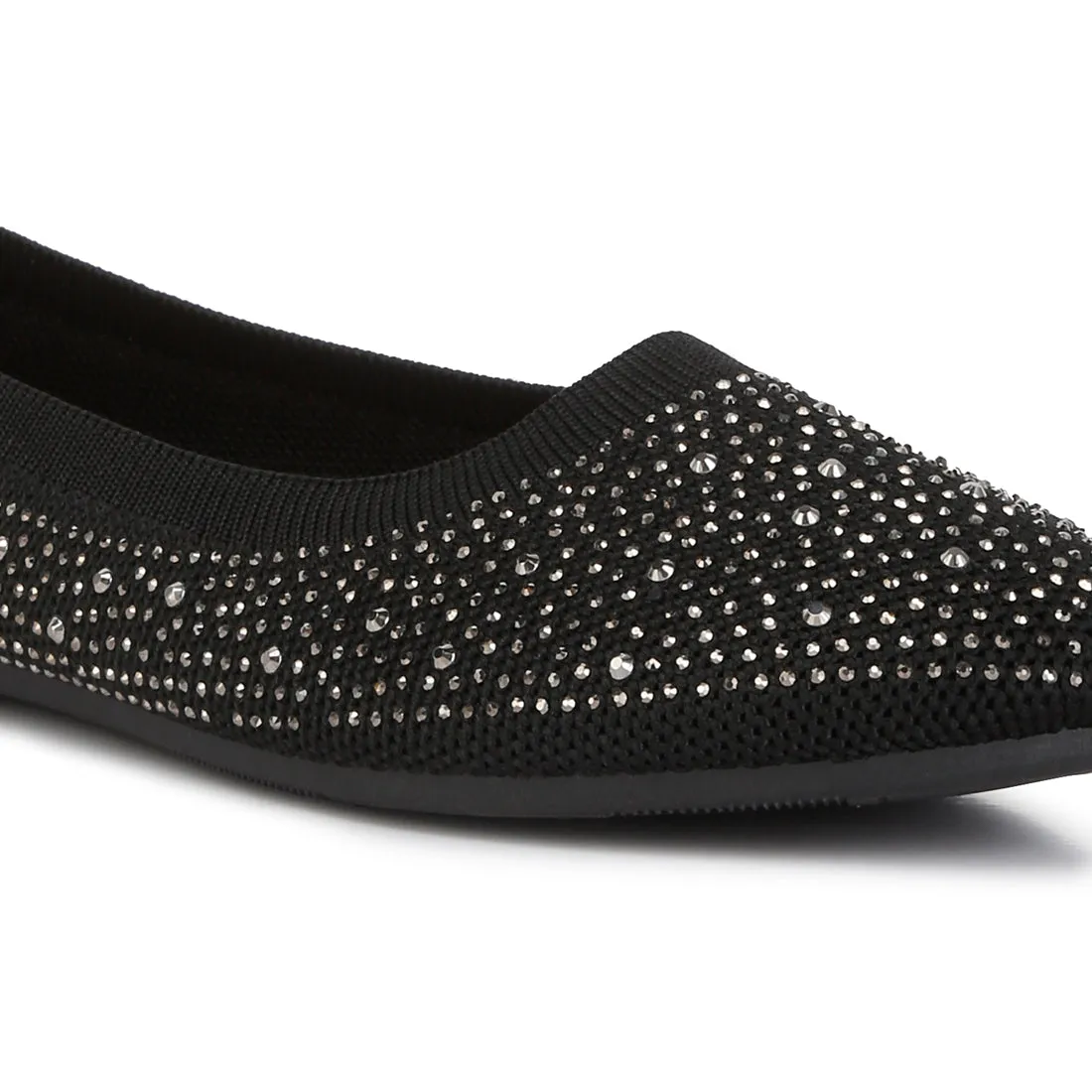 Rhinestones Embellished Ballet Flats