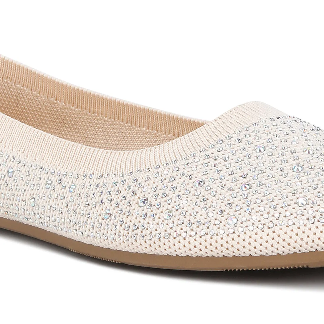 Rhinestones Embellished Ballet Flats