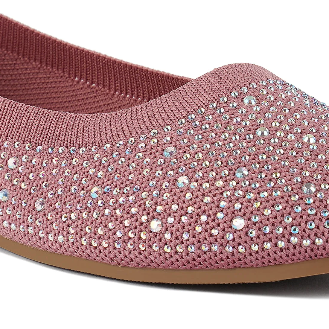 Rhinestones Embellished Ballet Flats