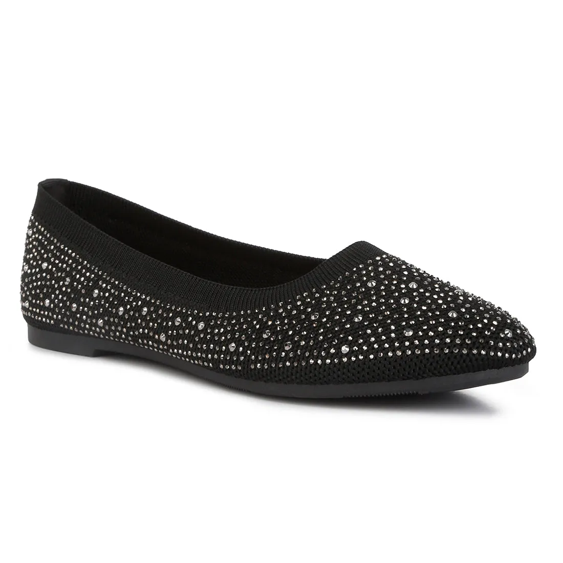 Rhinestones Embellished Ballet Flats