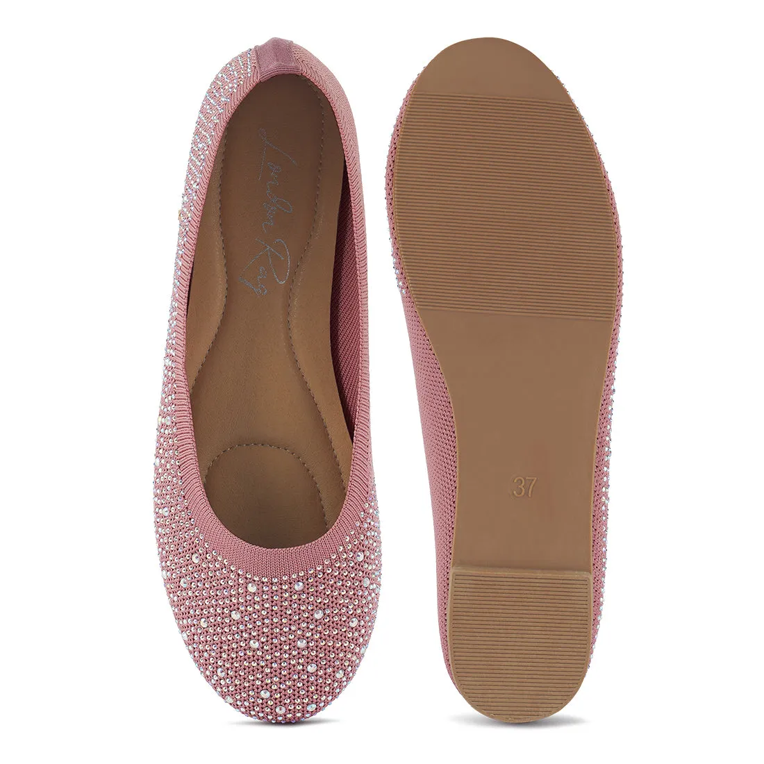 Rhinestones Embellished Ballet Flats