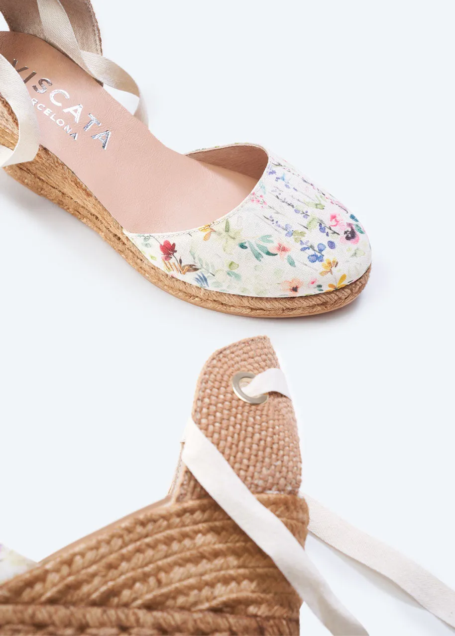 Sagaro Limited Edition Canvas Espadrille Wedges