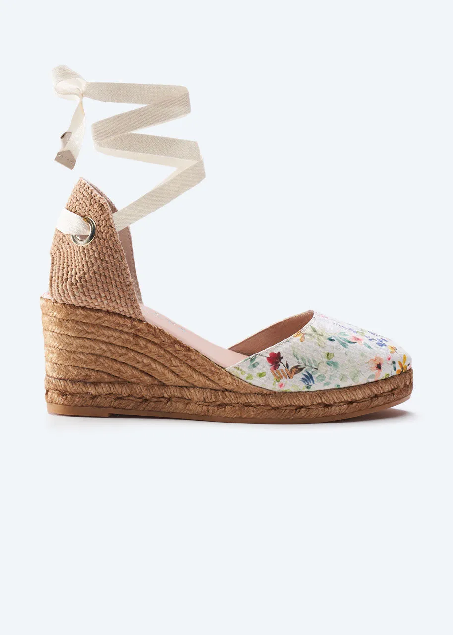 Sagaro Limited Edition Canvas Espadrille Wedges