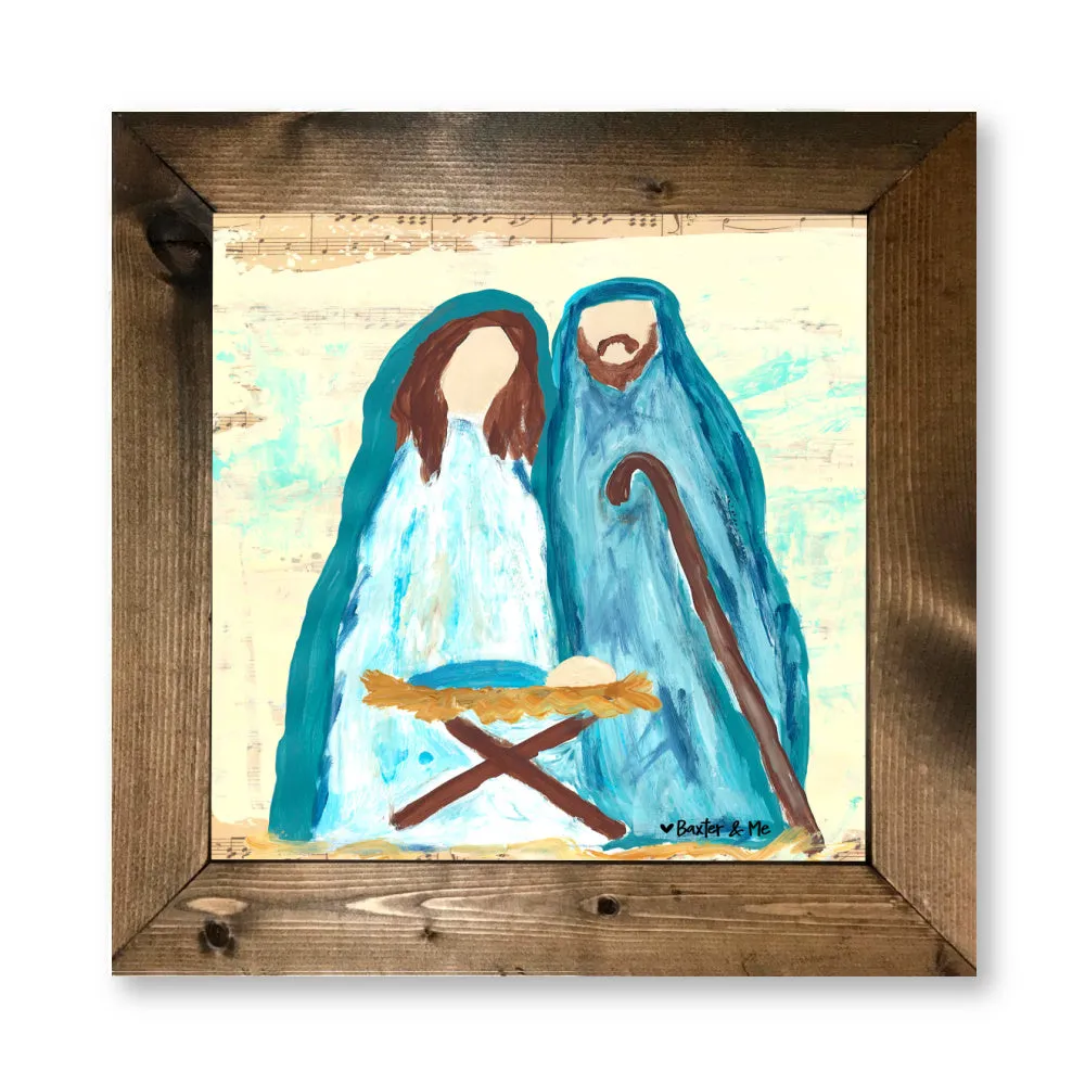 Simple Nativity Framed Art