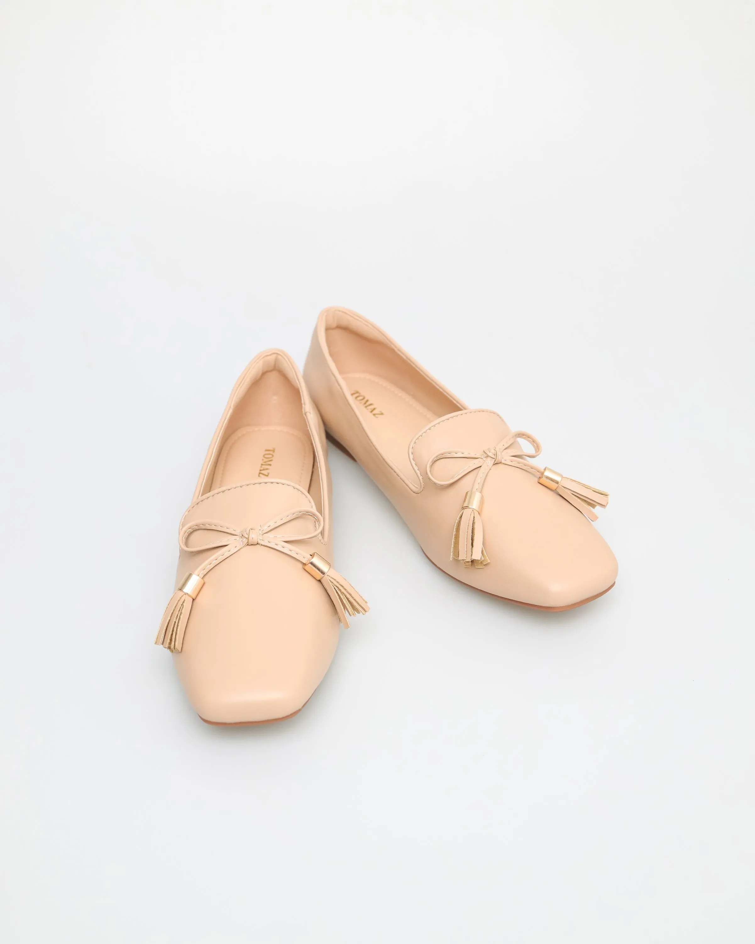 Tomaz FL082 Ladies Bow Flats (Beige)