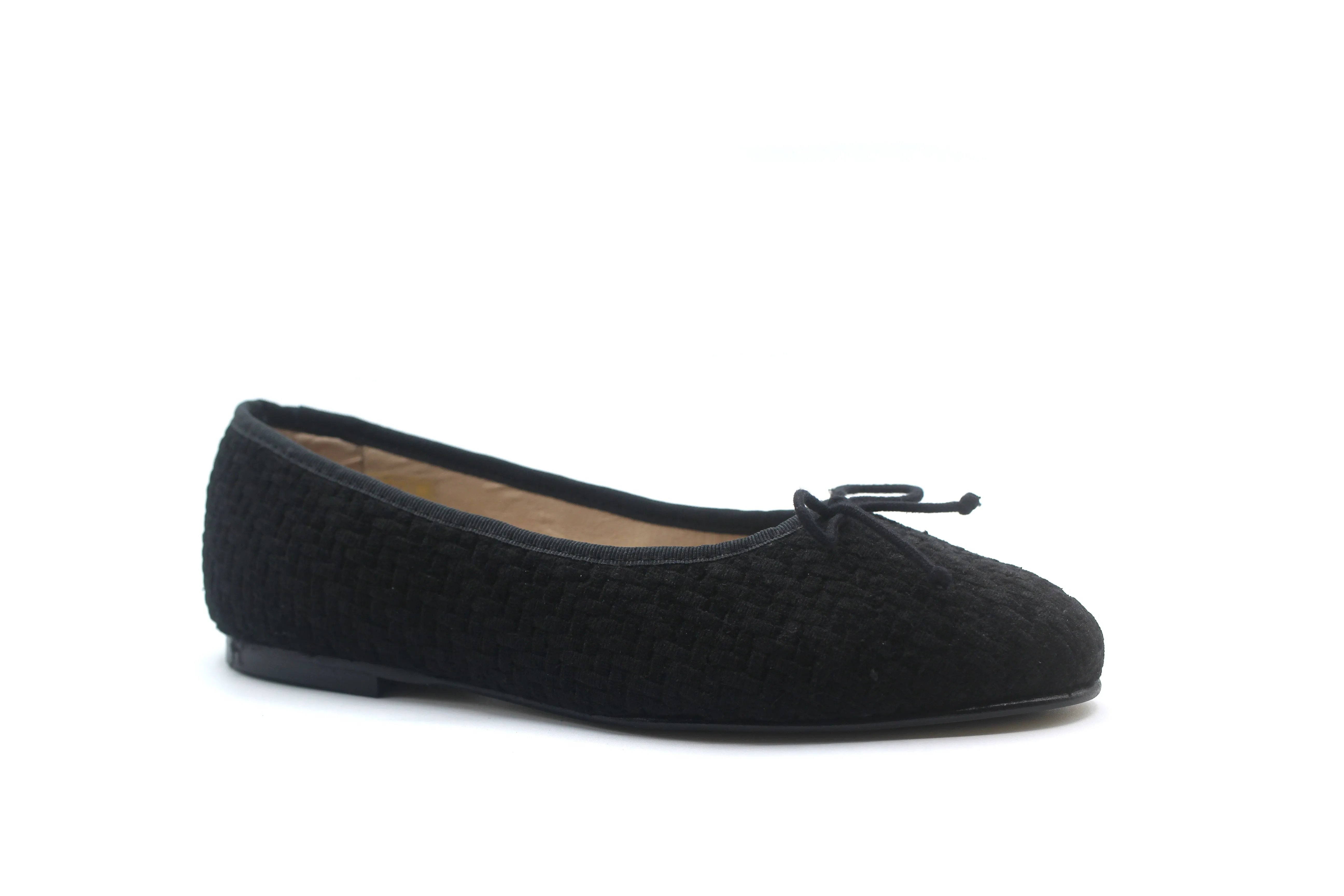 Valencia Braid Velvet Black Ballet Flat